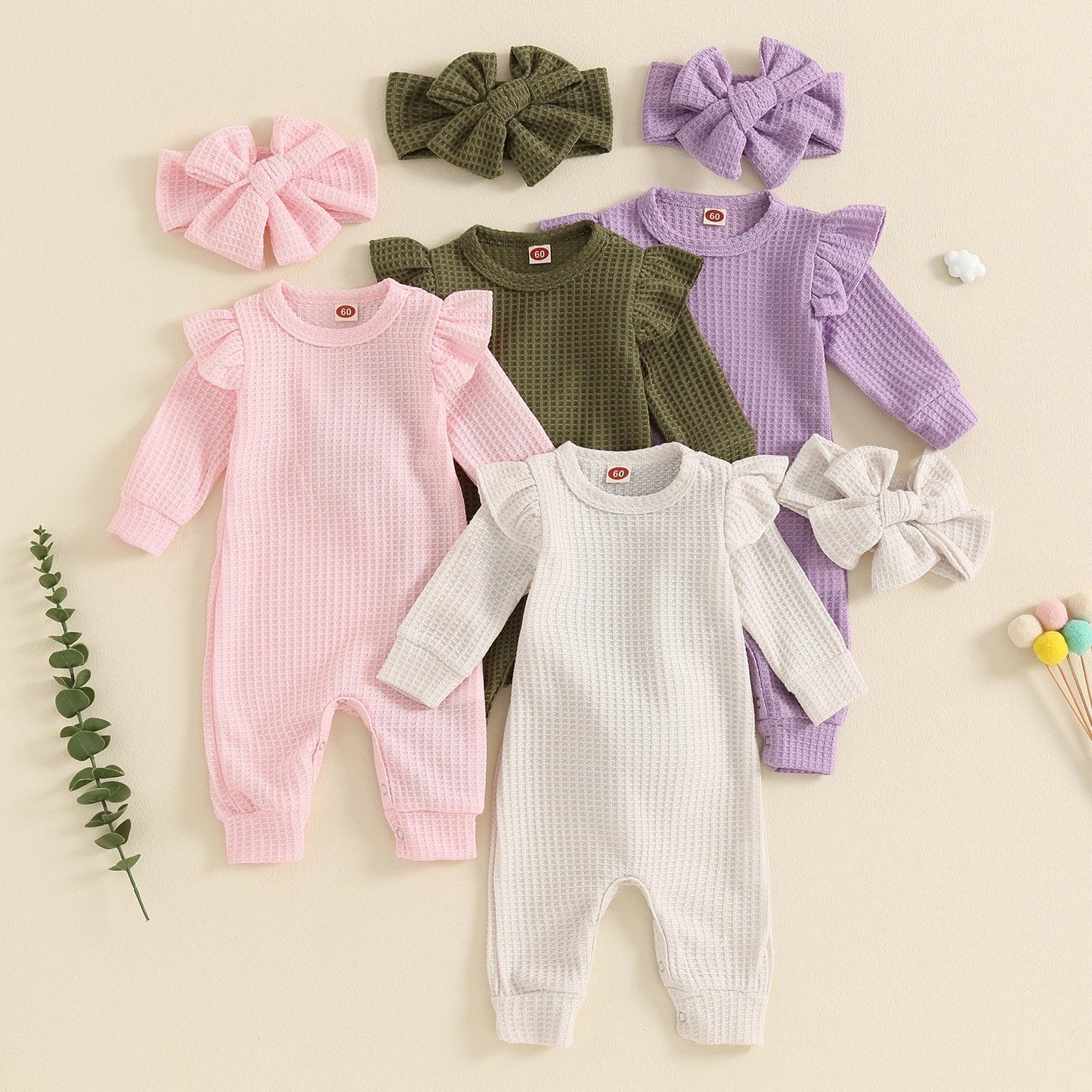 Waffle Babygrow & Headband