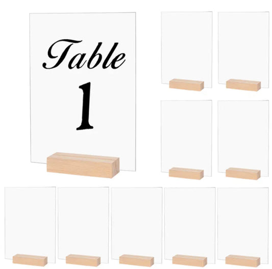 10pc acrylic signs & base