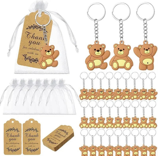 Teddy Bear Keyring Party Favour