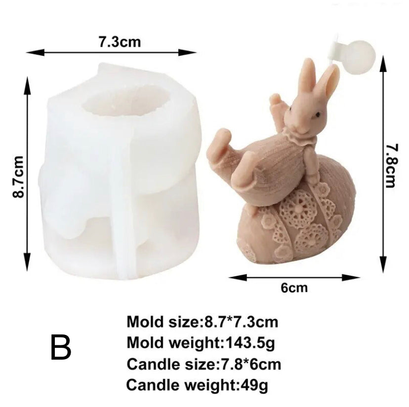 Bunny & Egg mould - soap/candle