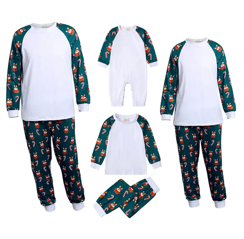 Reindeer & Candy Cane Christmas Family Pyjamas