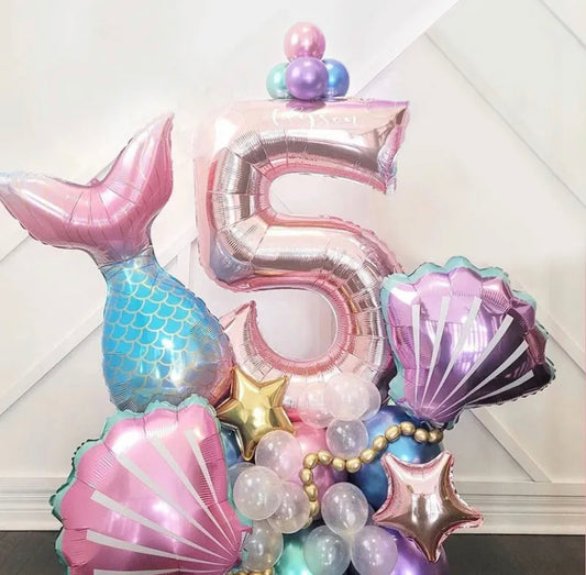 33 piece mermaid balloon set