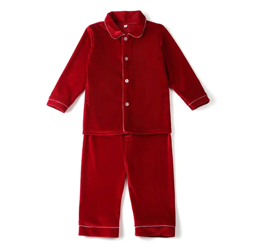 Red Velvet Christmas Pyjamas Children & Adults