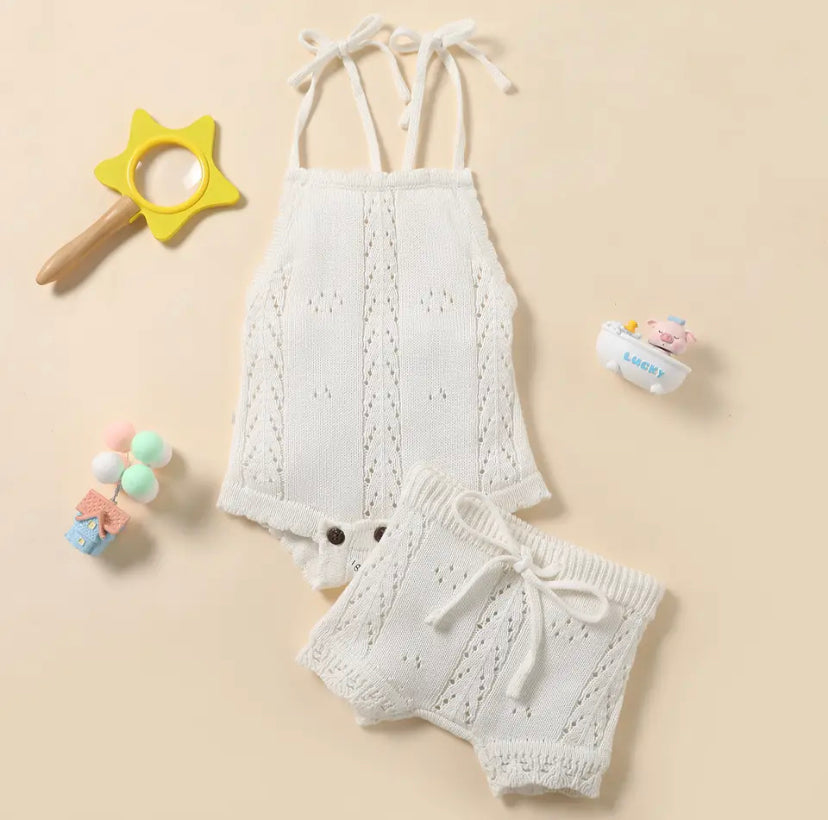 2 piece knit short set