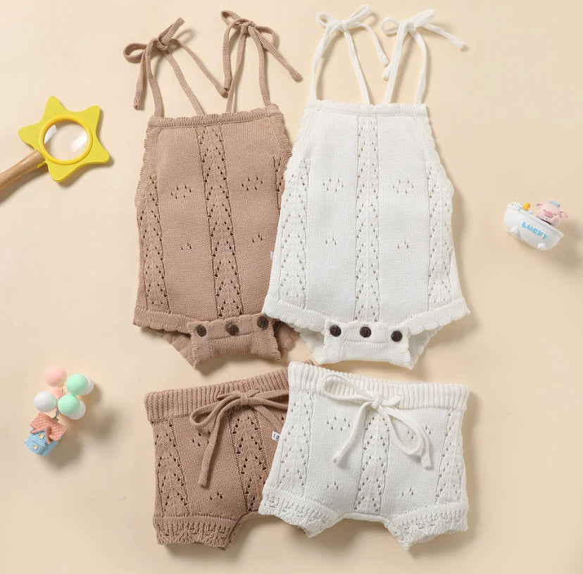 2 piece knit short set