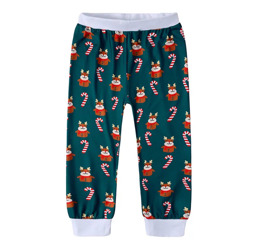 Reindeer & Candy Cane Christmas Family Pyjamas