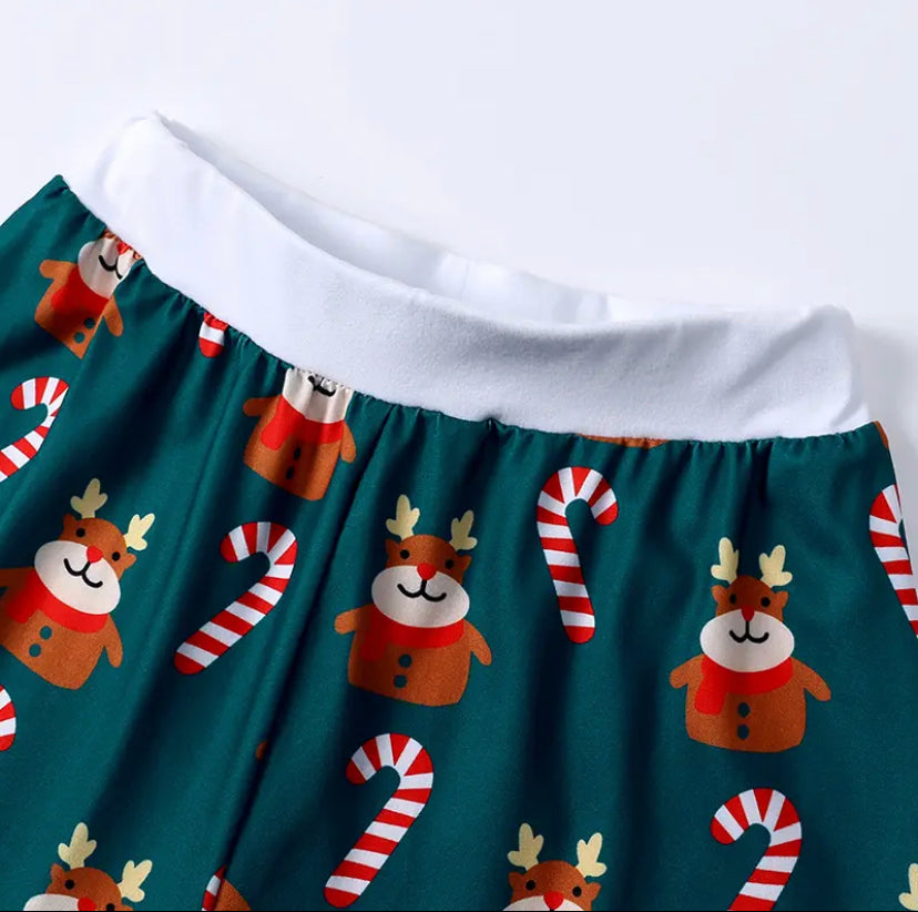 Reindeer & Candy Cane Christmas Family Pyjamas