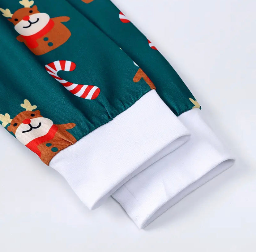 Reindeer & Candy Cane Christmas Family Pyjamas