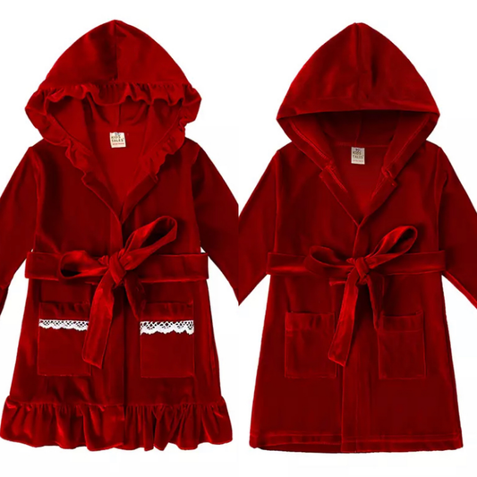 Red Velvet Dressing Gown (kidstales)