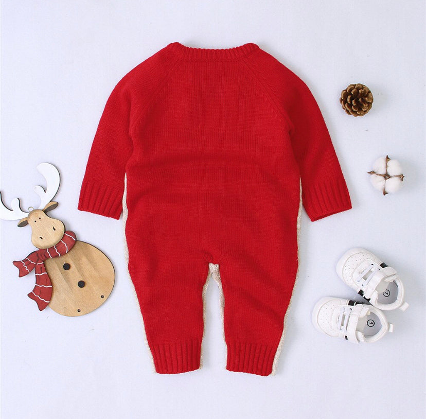 Reindeer Knitted Romper