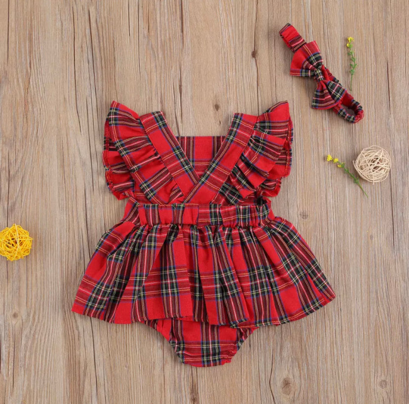 Tartan Romper Dress