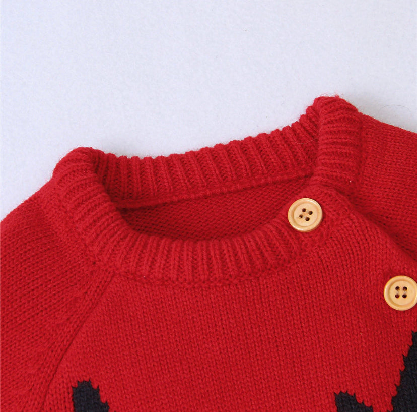 Reindeer Knitted Romper