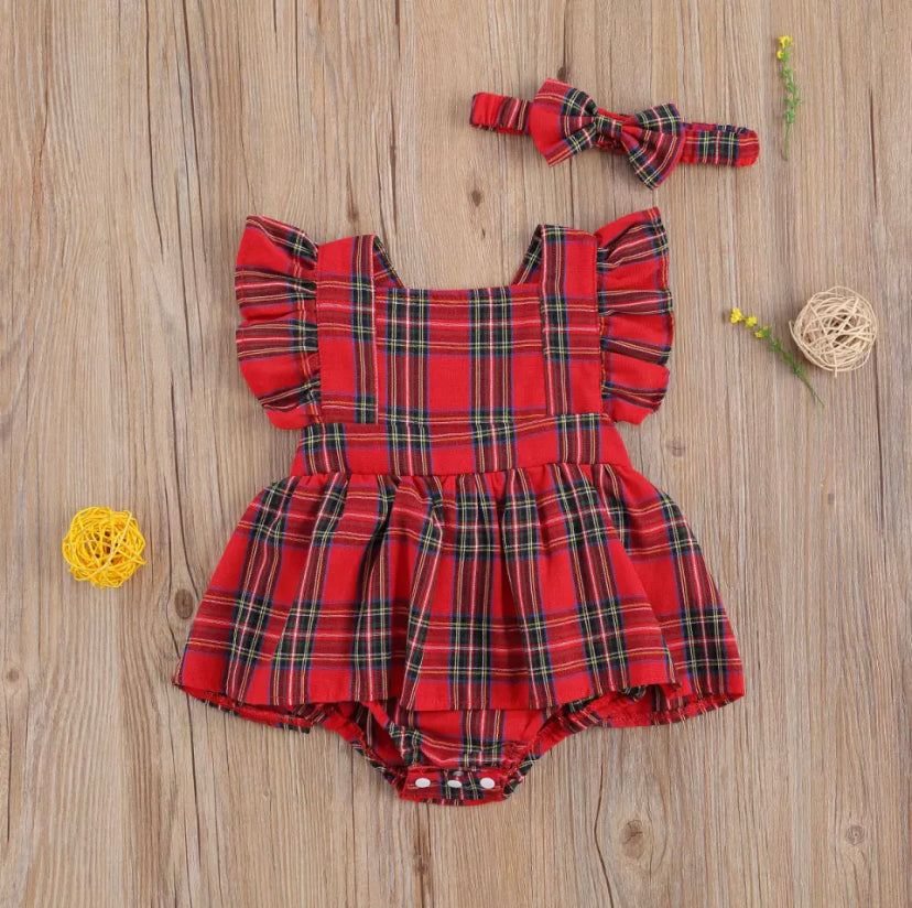 Tartan Romper Dress