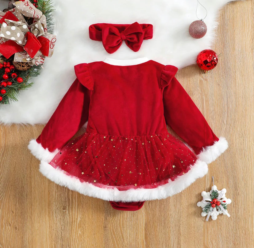 Red Velvet Romper & Headband