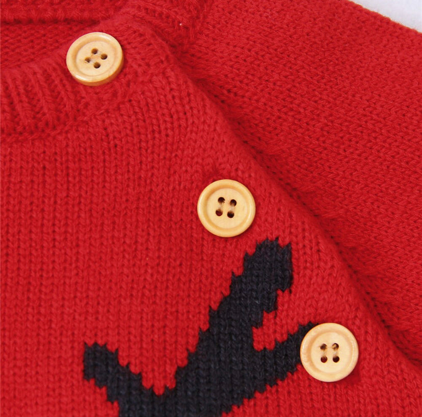 Reindeer Knitted Romper